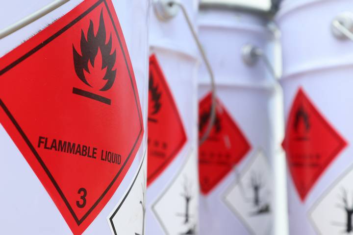 Safety Rule - Be careful with flammable and combustible materials in the workplace