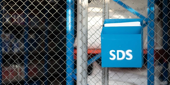 Safety data sheets (SDS) must accompany all products.