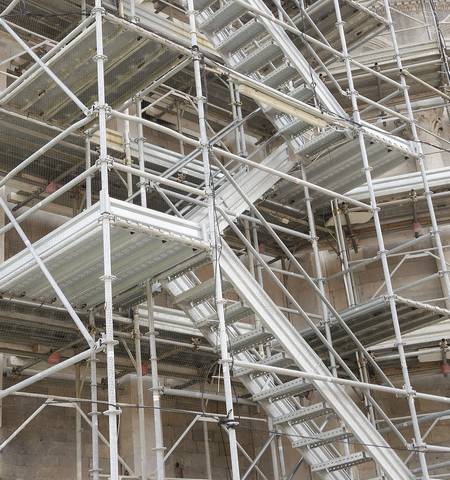 Safety Precaution - Climb up scaffolding safely