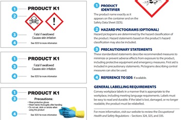 When a hazardous product is produced at the workplace, it requires a workplace label.
