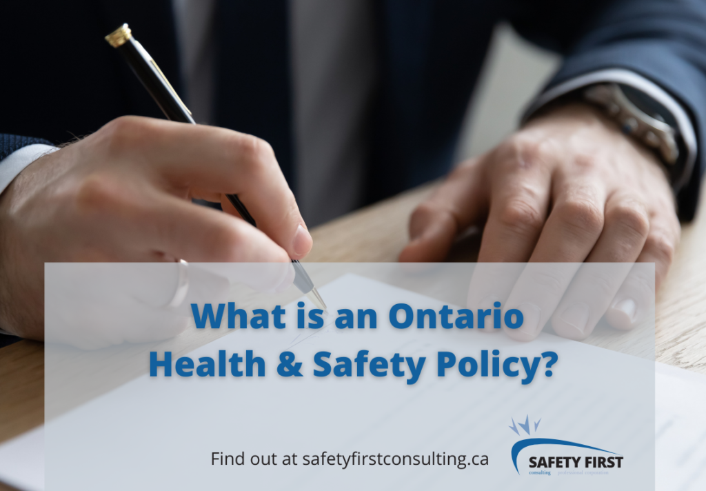 What is an Ontario Heath and Safety Policy Header