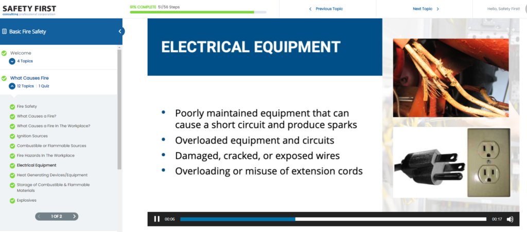 online electrical safety training